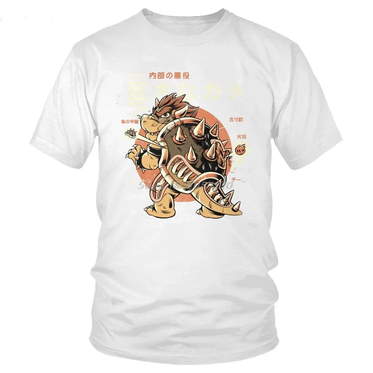 

Женская модная японская футболка в стиле Харадзюку, Bowserzilla, Мужская футболка с коротким рукавом, топ для видеоигр, аниме, манга кайдзю