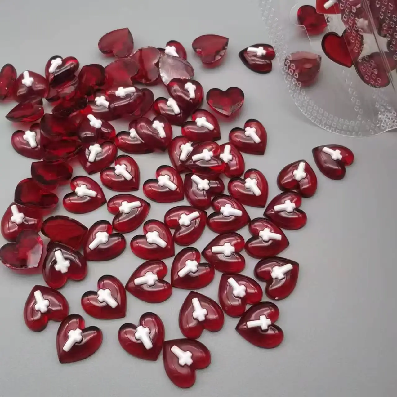50 teile/beutel Spinne Fledermaus Schlange Halloween Nagel Dekoration Charms Nagel Zubehör für Maniküre DIY 3D Dekoration Blut Herz Teil – Detail 7