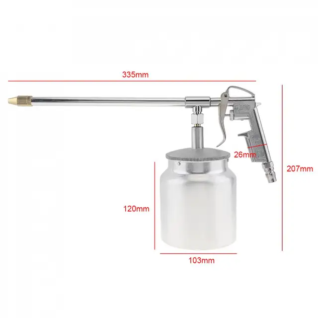 1pc Deep Cleaning Gun Silver Pot Type Pneumatic Spray with 6mm Nozzle and Aluminum Pot for Furniture  Factory Facilities 3