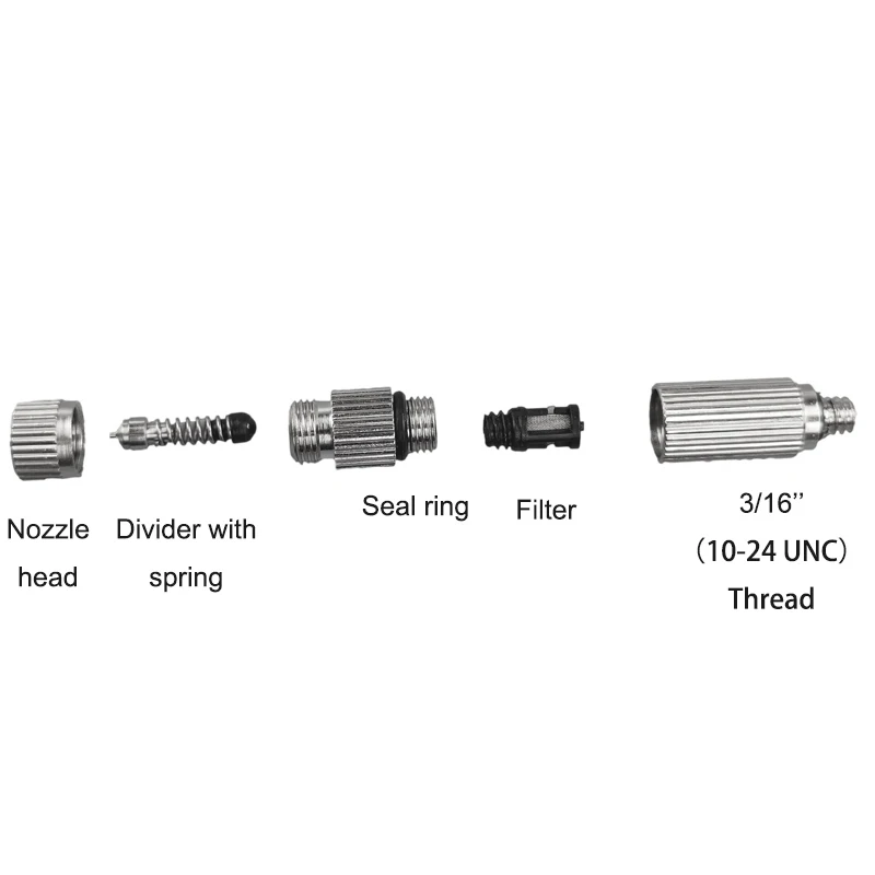 10 Pcs High Pressure Misting Mist Nozzle Garden Water Spray Nozzles For Humidification 0.1MM-0.6MM 5