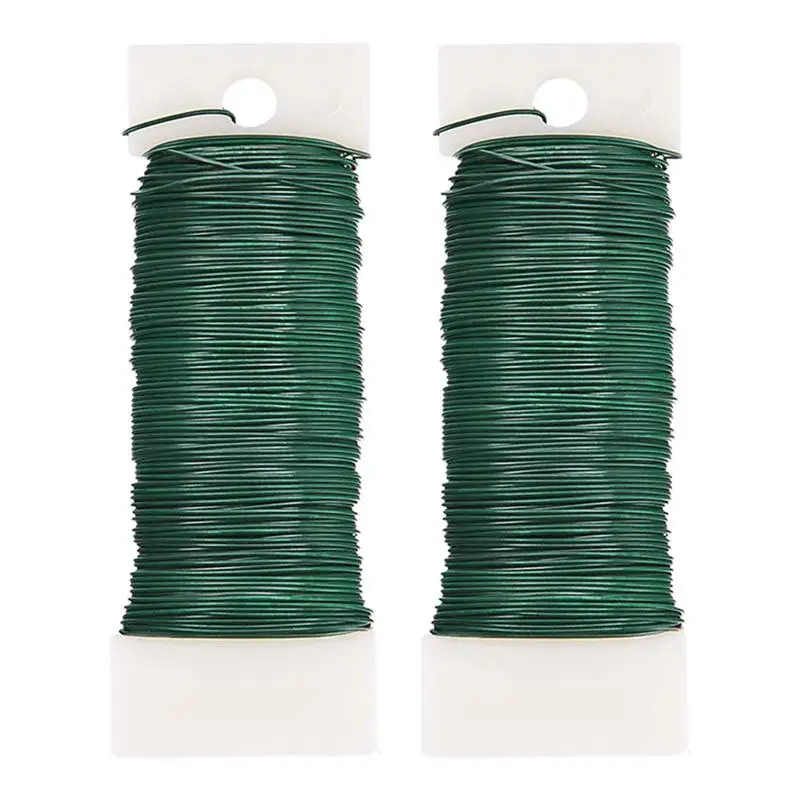 

2PCS Green Garden Wire Flexible Multipurpose Wire Ties Green Portable Wire Ties Reusable Twist Ties for Home Studios Gardens