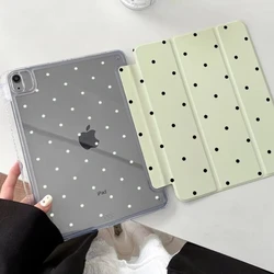 Chic Black Polka Dot Trifold Tablet Case for Pro 12.9 2018-2020 (TD0672)