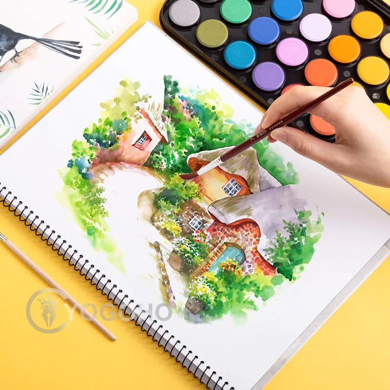 M&G Portable Iron/Plastic box Solid Watercolor 12/28/36/48 Colors Pigment Professional Watercolor Painting Supplie Art Tool Set 2