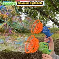 2 In 1 Large Bubbles Dinosaur Soap Bubble Electric Gun Toy Children's Outdoor party Interactive Games for Kids Boys Girls kids 3