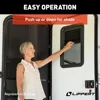 806621 Thin Shade Complete Window Kit for RV Entry Doors, Black 4