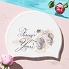Printed Swim Caps for Women Large Size Comfortable Silicone Swimming Cap Long Hair Ear Protection Swimming Cap Pool Accessories 5