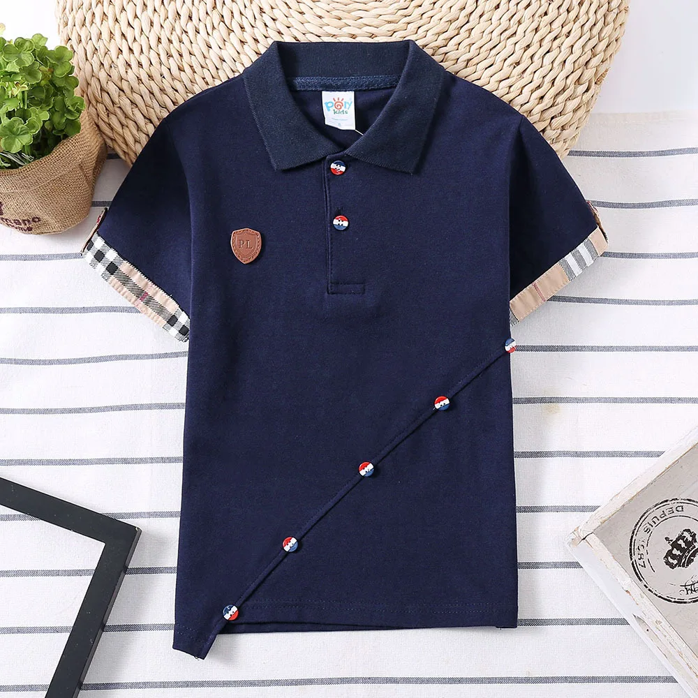 Boys Summer New Children Polo Shirt striped Kids Boys Polo Shirts England Style Fashion Boys Designer Clothes School Uniform top