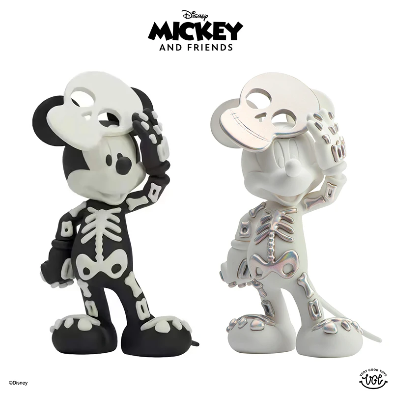 

Disney Vgtoys Halloween Mickey Mouse Black White Ghost Tide Play With Handmade Ornament Collectible Anime Model Gifts Decoration