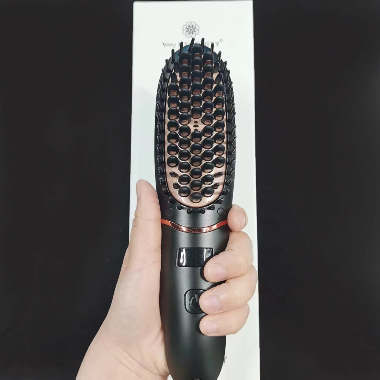 Hair Straightener Brush Men Beard Comb Straighting brush Ceramic Hair Curler Comb Straighteners Curling Iron Bru
