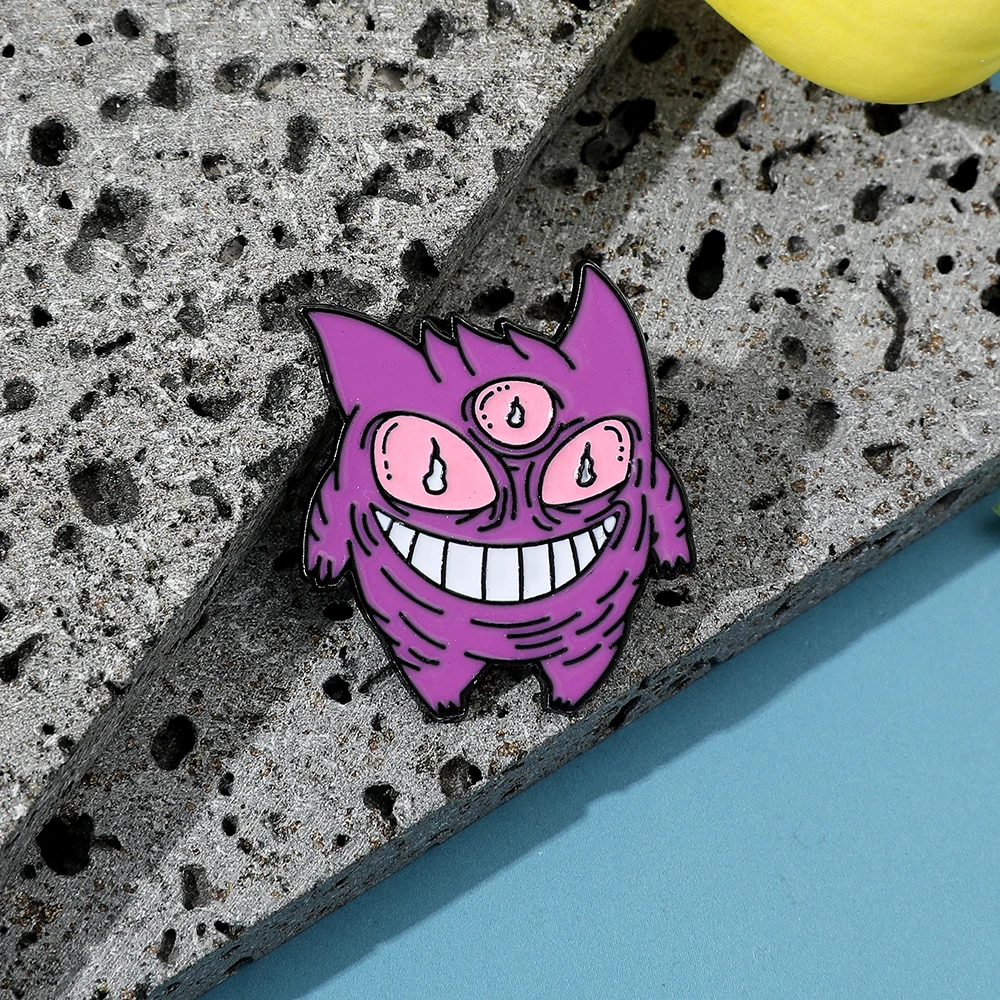 Gengar Cartoon Enamel Lapel Pin – Anime-Inspired Accessory