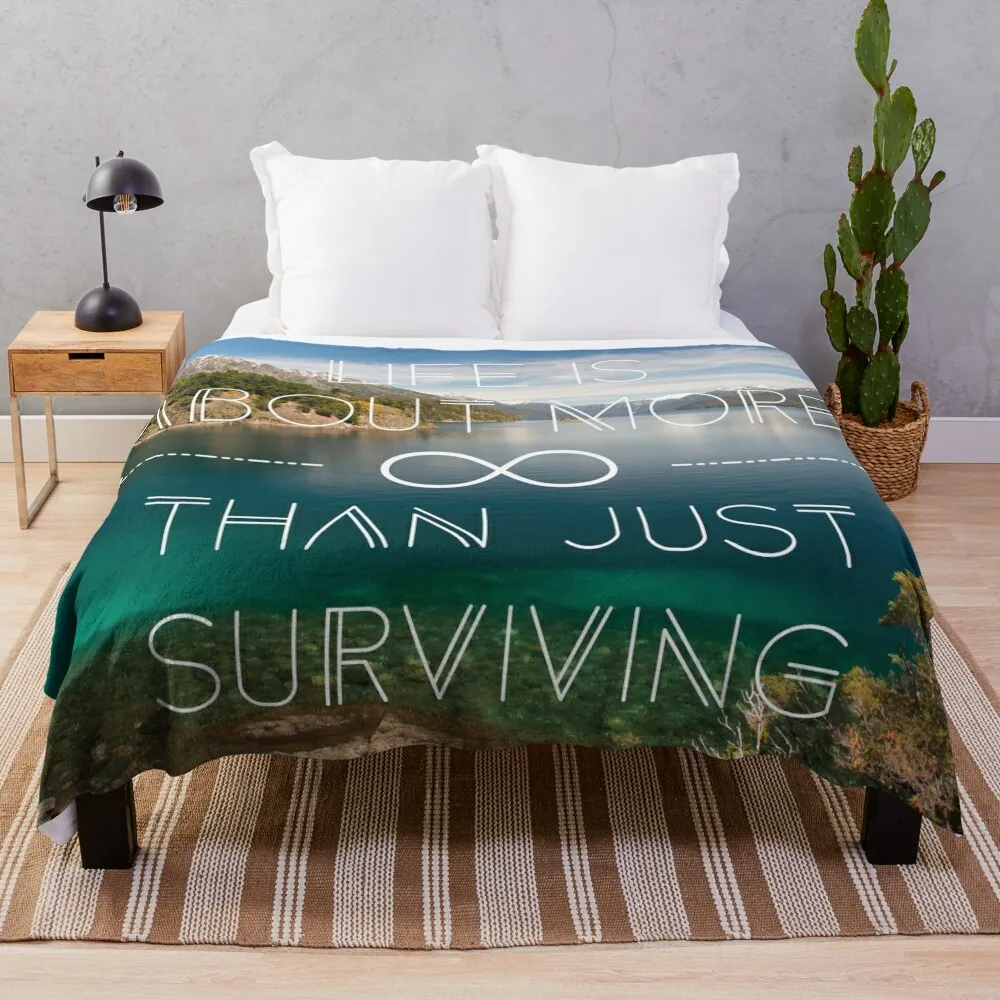 

Life Throw Blanket Flannel Fabric Luxury Brand Blankets