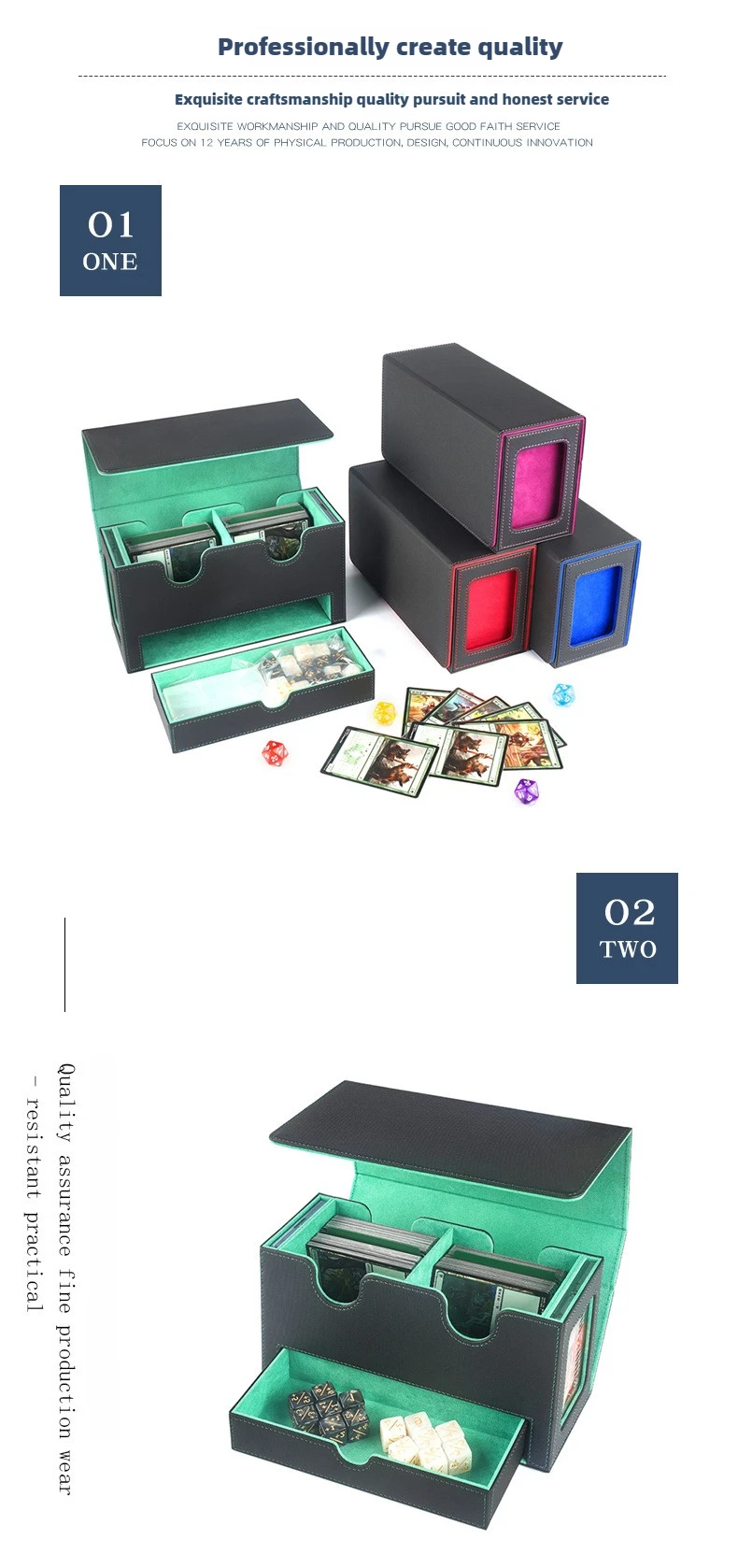 Deck Box with Commander Display 3-in-1 Sports Card Storage