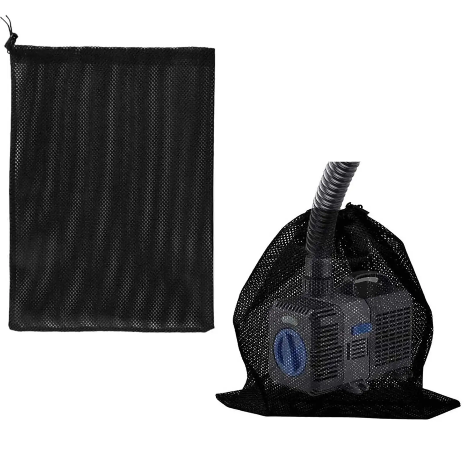 Water Pump Strainer Filter Water Pump Filter Net Practical Wear Resistant Effective Cleaning Drawstring Mesh Bag for Outdoor Garden Pond Pump Net Bag