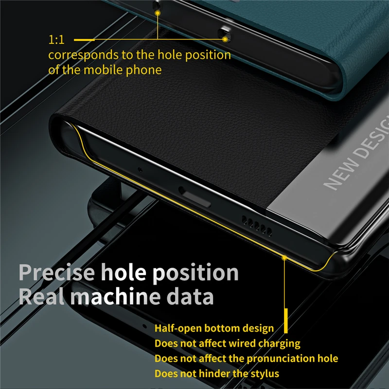 Luxury Shockproof Leather Flip Phone Case Cover