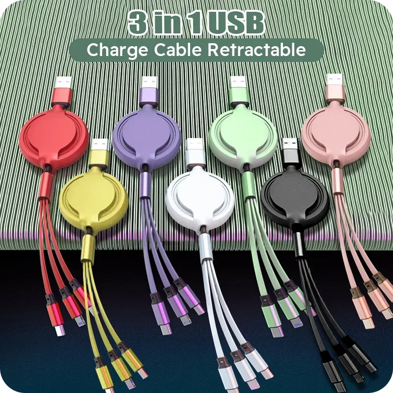Colorful Macaron Multifunction USB Charging Cable