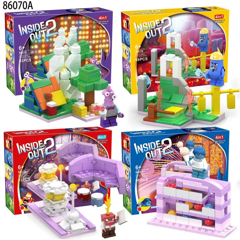 Toy Building Blocks Inside Out 2 Doll Assembly for Children Girls Birthday Gifts
