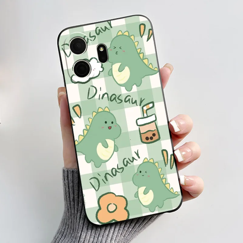 Aesthetic Cute Cat Cartoon Shockproof Silicone TPU Back Cover