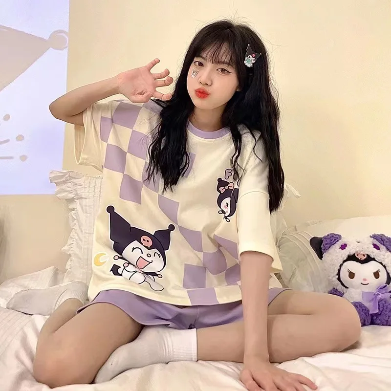 Kawaii Sanrio Kuromi Pajamas for Summer