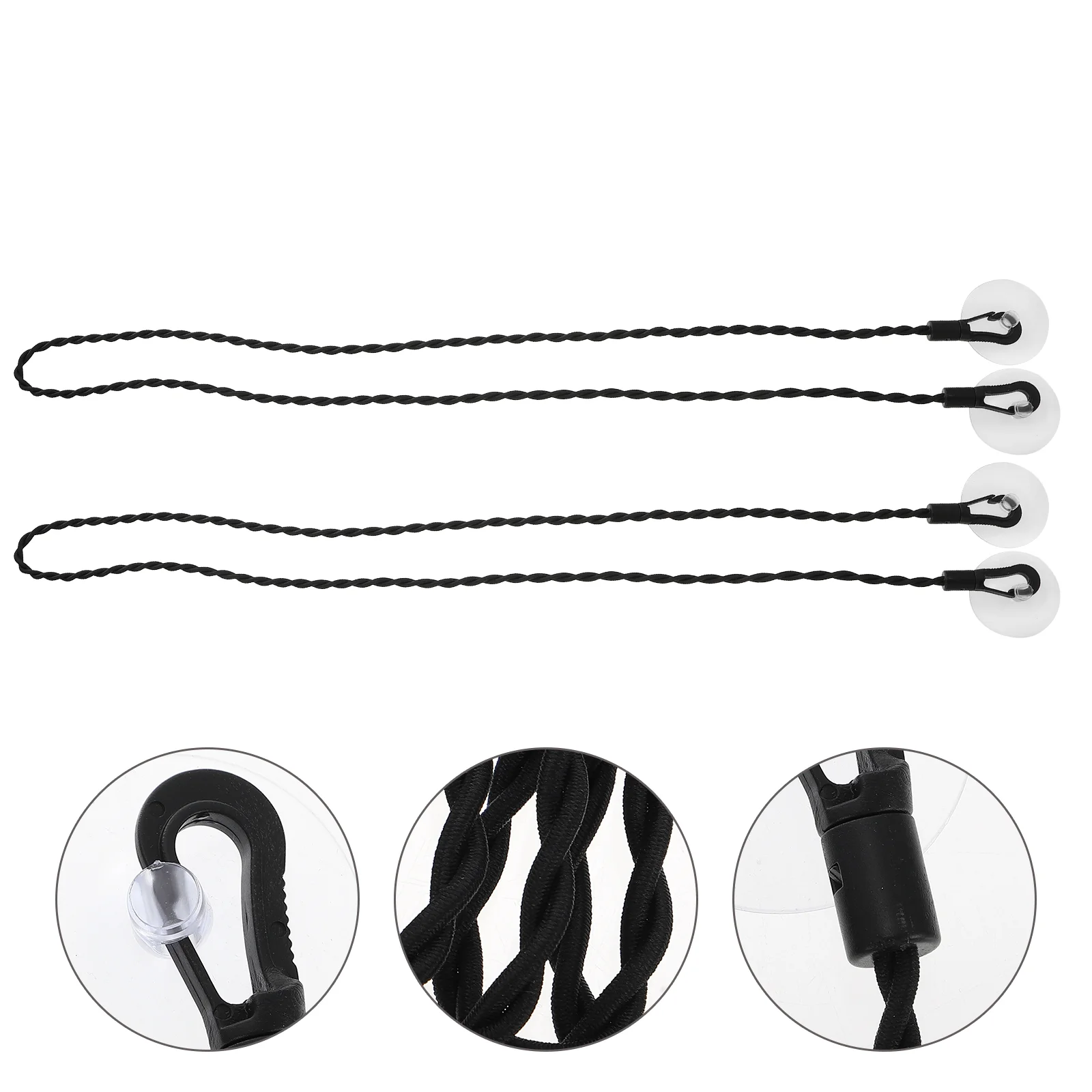 

2 Pcs Portable Clothesline Travel Braiding Tool Retracting Outdoors Elastic Rope Laundry