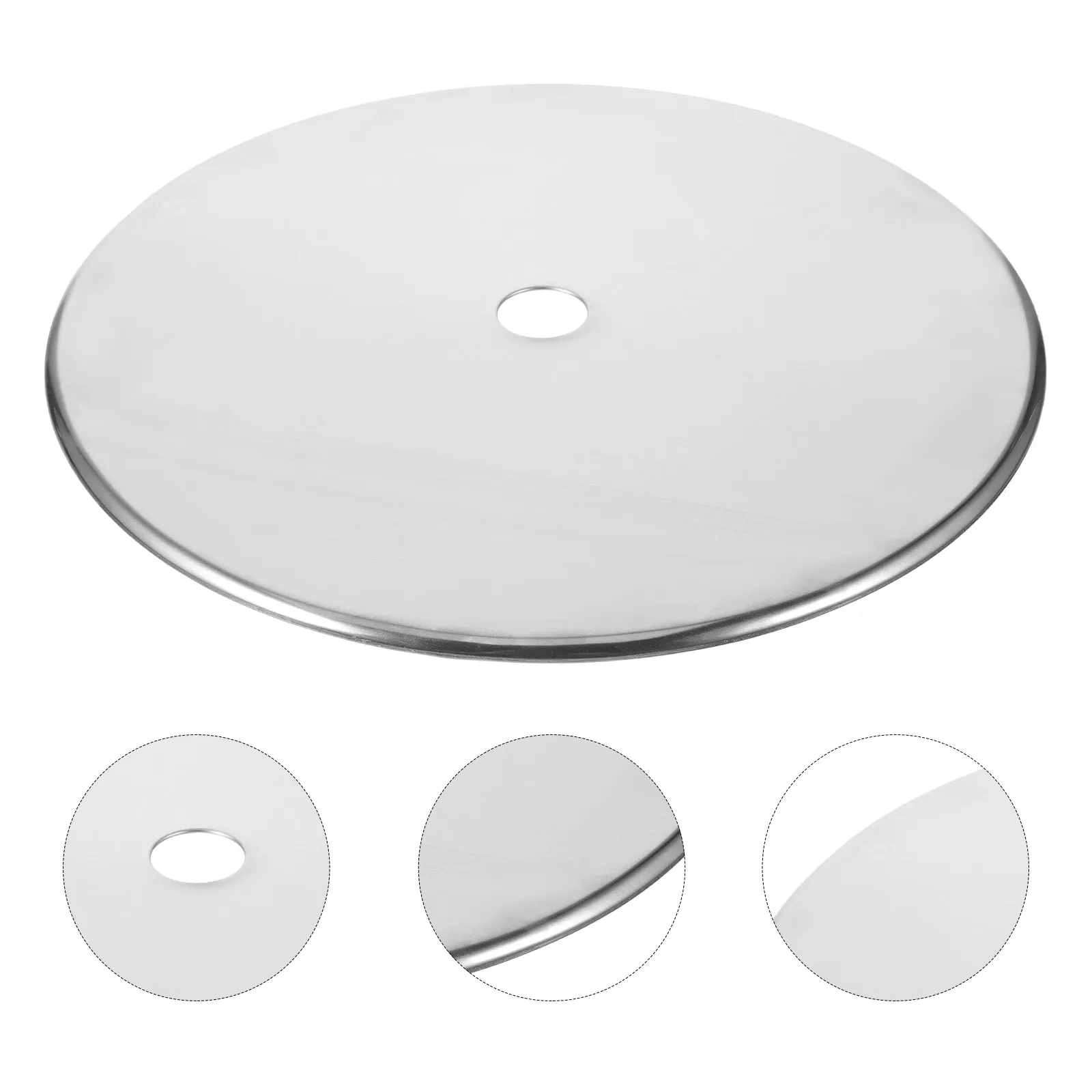 Induction Cooker Sinking Ring 28.5cm Stainless Steel Heat Diffuser Simmer Ring Anti-Overflow Hot Pot Table Repair Plate Adapter