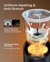 Mousseur à lait et cuiseur vapeur, mousseur électrique 8 en 1 pour café, cuiseur à lait amovible de grande capacité de 400 ml, lavable au lave-vaisselle 3