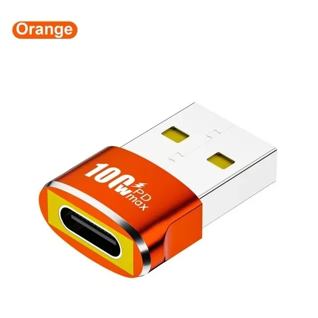 USB to Type C OTG Adapter - PD100W Fast Charging Connector (1/2/5 Pack)