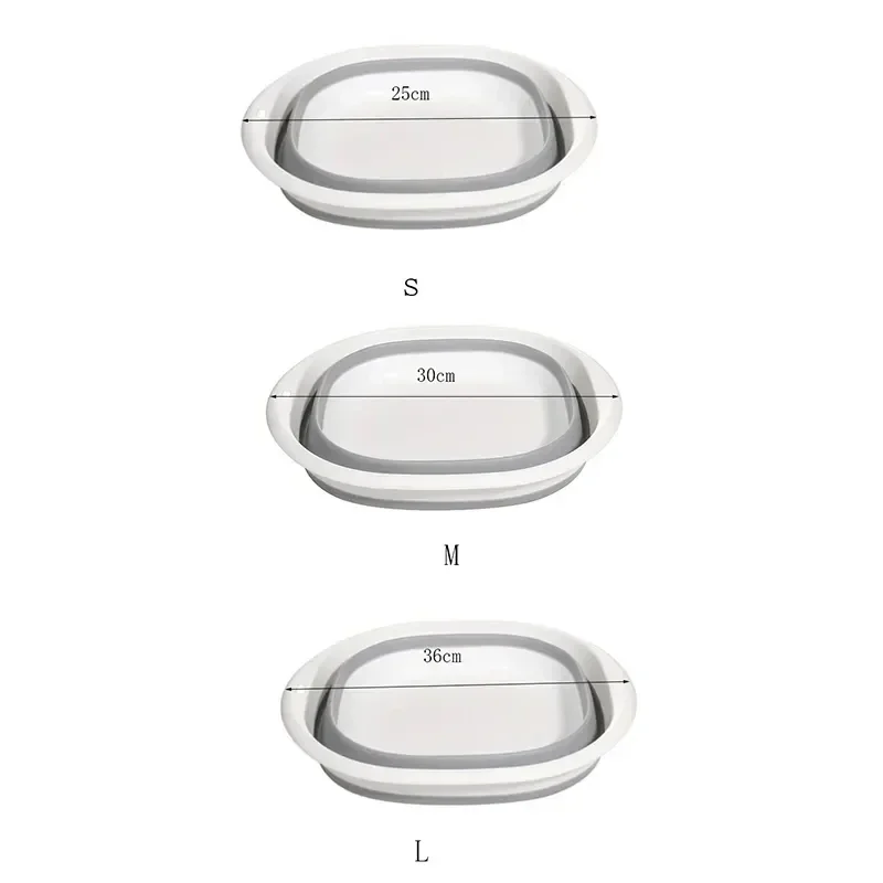 Plastic Folding Wash Basins Portable Laundry Tub Adult Baby Bath Basin Bathroom Kitchen Accessories