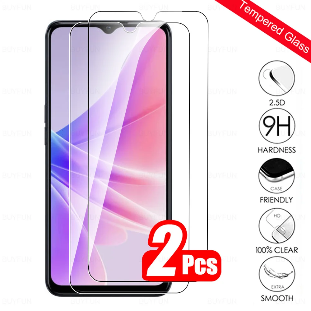 

2Pcs For Oppo A17 A17k A57 A57s A57e A77 A77s 4G Screen Protector Tempered Glass On for Oppo A18 A38 A58 A78 A98 5G Glass Cover