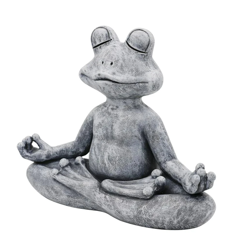 

Frog Figurine Resin Zen Yoga Frog Jardin Statue Garden Decoration Outdoor Sculpture Home Decor Indoor Ornaments