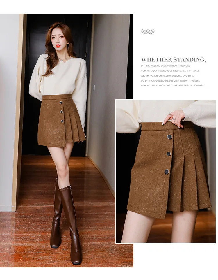 2022 Pleated Skirt Women Autumn Irregular Slim A-line Skirt Korean Fashion School Uniform Girls Casual Preppy Style pink skirt