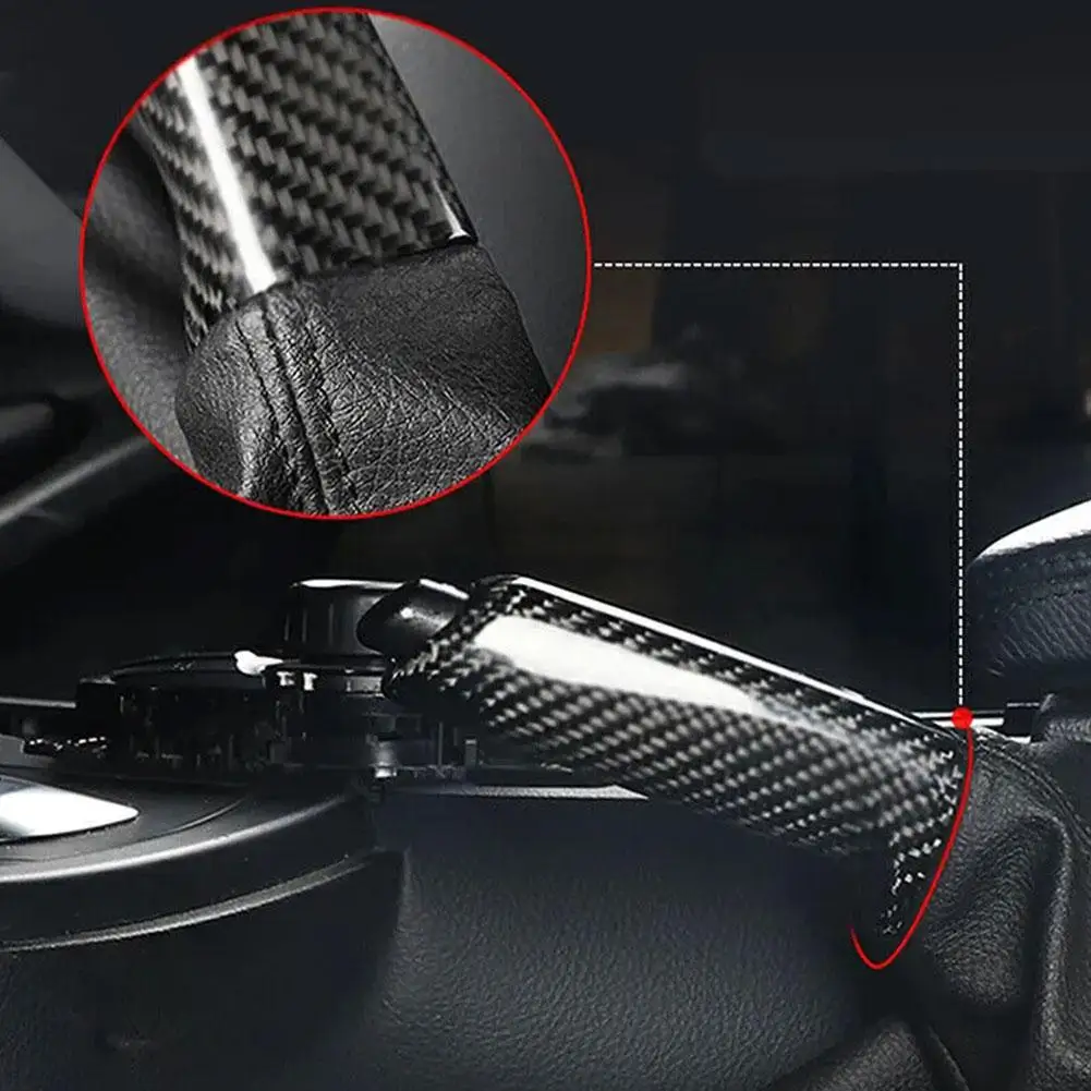 Hand brake cover Car interior accessories Carbon Fiber Textured Front Handbrake Brake Handle Cover Scratch-resistant Automotive Interior For BMW E46 E90 E92 F30 F32 N4M4