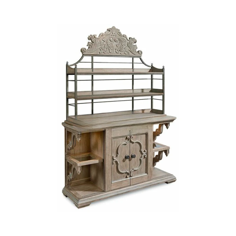 Customization: American ART architecture, revival furniture, dining room, solid wood carved sideboard, living room, vintage