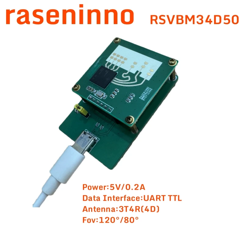 raseninno electronic mmWave radar object sensor module 4D esp32 UART People Presence Motion Tracking Smart Life Home Automation