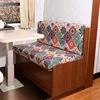 2pcs/set Elastic RV Dinette Cushions Covers Floral Print Spandex Armless Sofa Cover Camper Car Bench Cover Furniture Protector 4