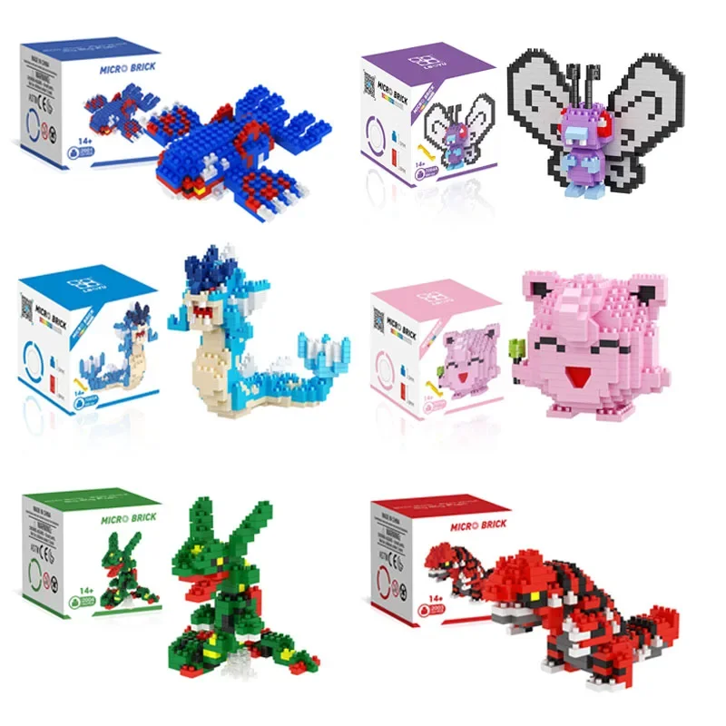 

Pokemon Anime Figure Pikachu Rayquaza Jigglypuff Children Mini Building Block Puzzle Assembly Toy Bricks Kid Festival Gift