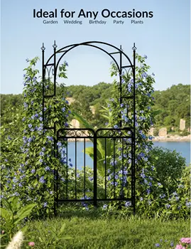 8FT Metal Garden Arch Arbor 3