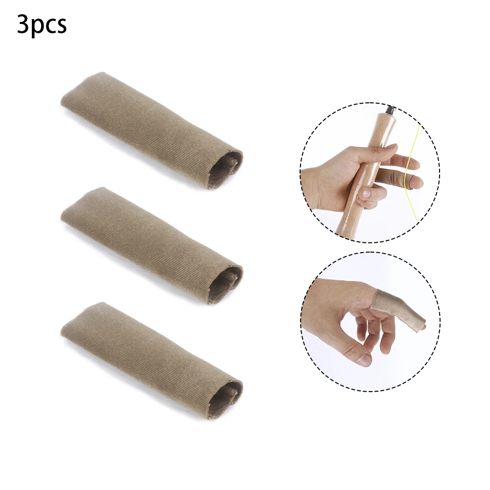 Finger Protectors Sleeve Nylon Elastic 3pcs Finger Protectors Sleeve Cot Fly Fishing Line Stripping Guard Line Cleaner