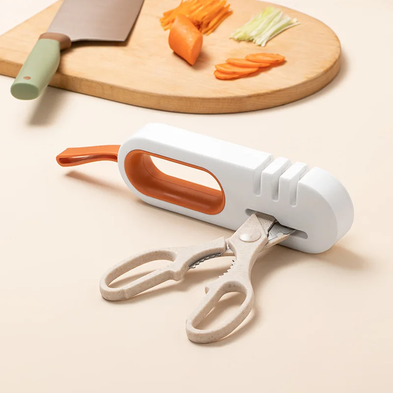 Kitchen 3-Stage Knife Sharpener Handheld Multifunction Quick Sharpening Tool Four-Purpose Sharpening Stone Knives Accessories