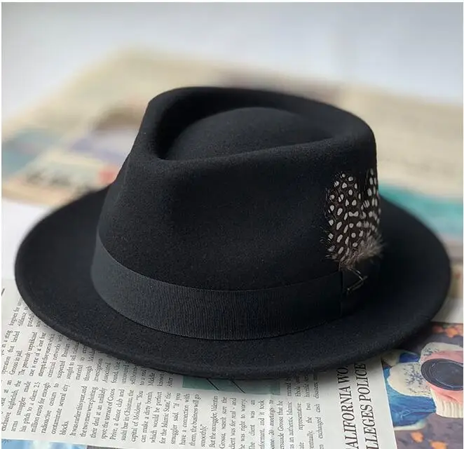 

Мужская шапка в стиле хип-хоп, джазовая Кепка, Британская мода, шерсть 5