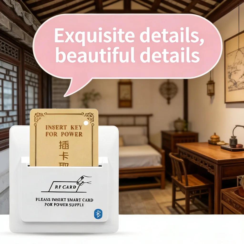 2.4G TTLOCK TTHotel 에너지 절약 스위치 - 13.56MHz RFID 카드 및 앱 제어, 호텔/아파트/B&B용 절전 장치