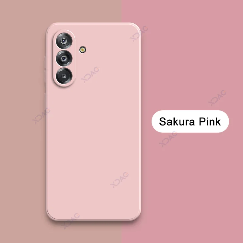 Soft Liquid Silicone Protective Phone Case Cover - Square Design with Camera Protection