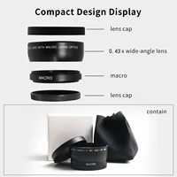 52mm 2 in 1 HD 0.43X Super Wide Angle Macro Lens for 52mm Filter Size Canon Nikon Sony Camera Lens Teleconverter Wide-angle Lens - Image 2