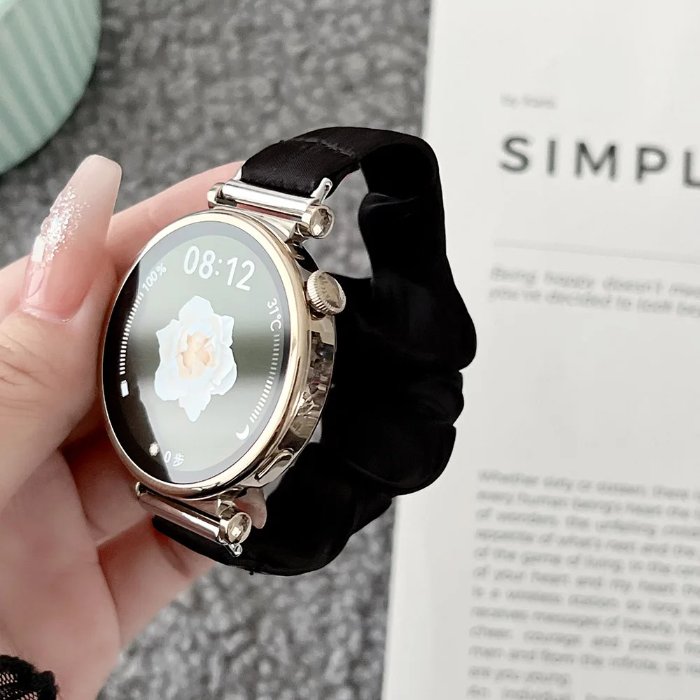 Stretchy Elastic Fabric Quick Release Scrunchie Watch Band Strap