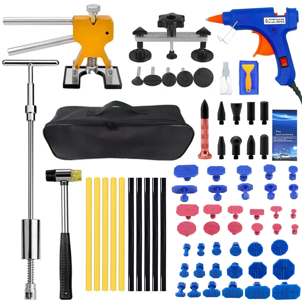 Locisne Kit Réparation Bosses Voiture Sans Peinture – Extracteur Bosses Grêle, Barre T Coulissante, Outil Carrosserie