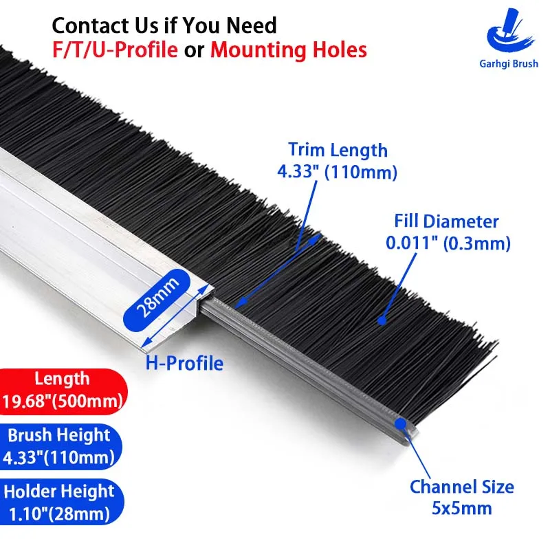 Versatile Weatherproof Sealing Brush for Doors and Windows – Dust and Insect Barrier