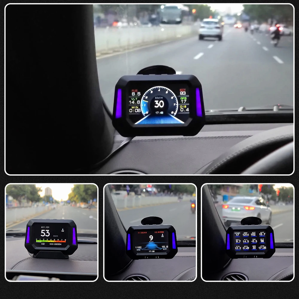 실시간 오프로드 차량 시스템, 자동차 액세서리, 레벨 센서 그라디언트 GPS 속도계 P21 4x4 경사계 HUD