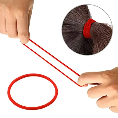 30pcs/No-metal Hair Elastics Hair Ties Ponytail Holders Hair Bands (4MMX50mm ) For Children Women