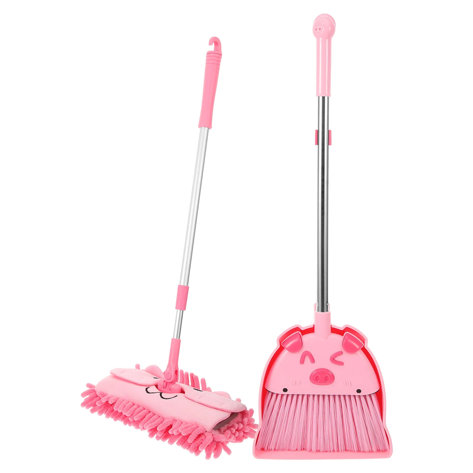 

Kid Cleaning Set Toddler Broom Mop Tool Pretend Play Children Housekeeping Kit Gift Pink