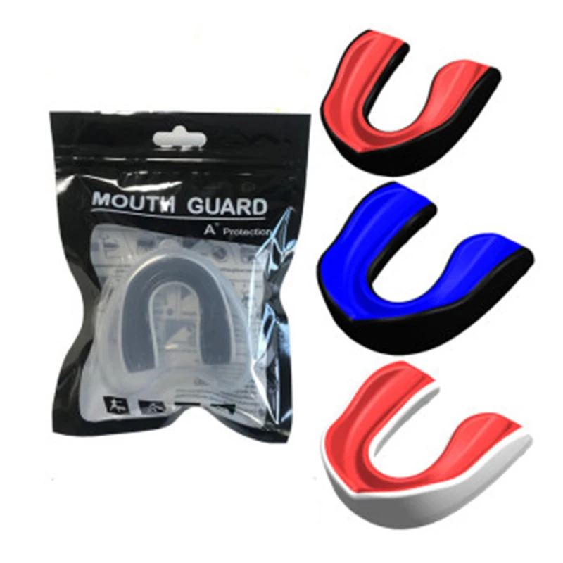 

2pcs Professional Muay Thai tooth protection EVA Boxing Mouthguard Sports Teeth Braces Box Taekwondo Sanda Rugby MMA Mouth Guard