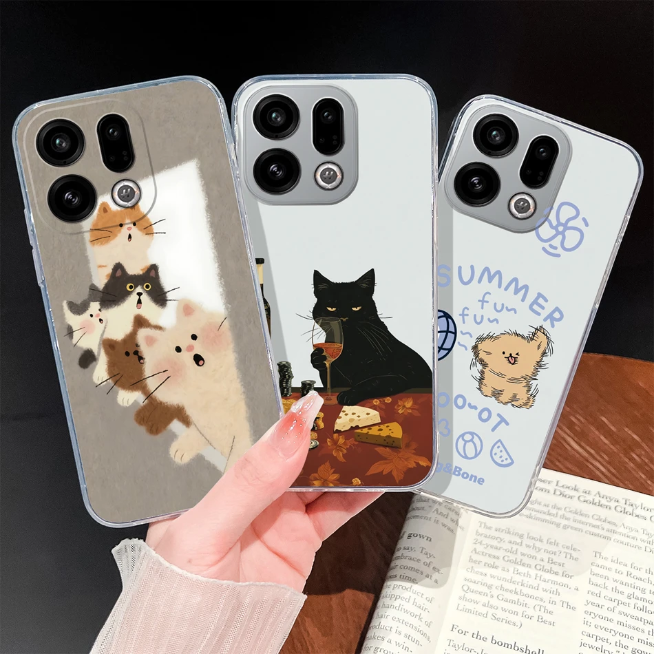 Lovely Animal Cartoon Soft TPU Clear Silicone Phone Case Cover